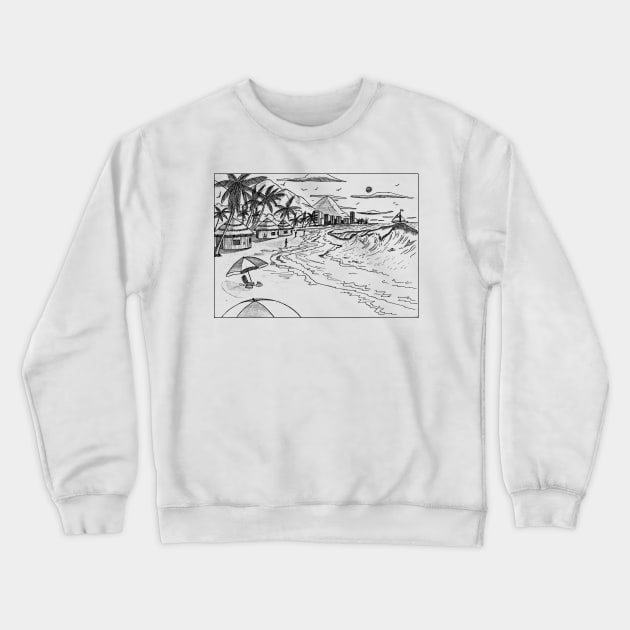 Beach. Crewneck Sweatshirt by RENAN1989